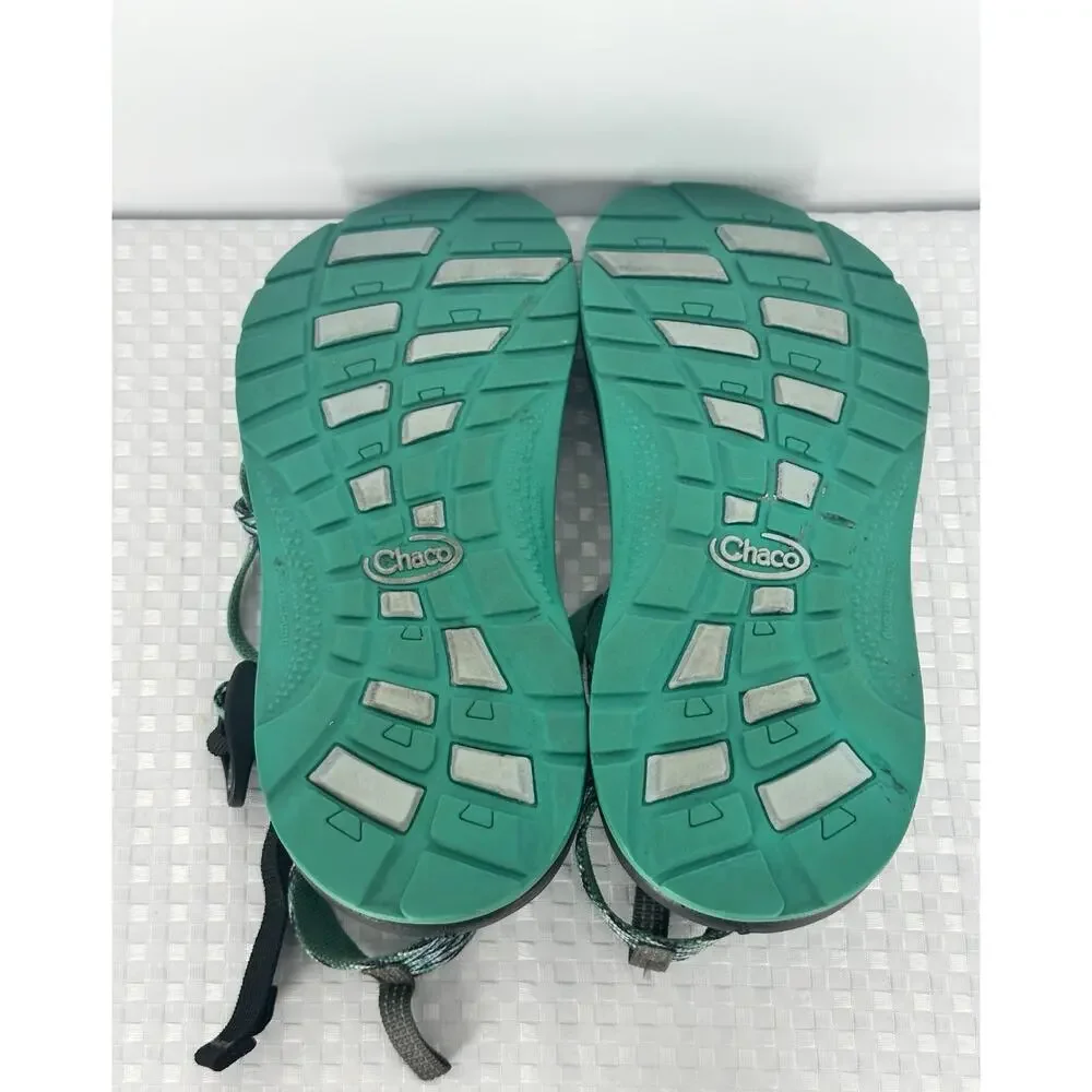 CHACO Z/2 Sandal Strappy Blue Green Hiking Outdoor Active Shoe Youth SZ 4
